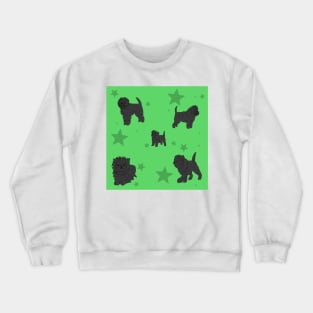 Affenpinscher Pattern Green Crewneck Sweatshirt